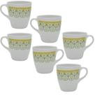 6 Canecas Xicara em Melamina Retro Decorada Café Chá 6 Canecas Xicara em Melamina Retro Decorada Café Chá