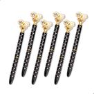 6 Caneta Esferografica Borboleta Cristal Luxo Corpo Metal 6 Caneta Esferografica Borboleta Cristal Luxo Corpo Metal