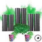 6 Canhões Pó Colorido com Serpentina + 2 Latas Fumaça - Chá Revelação