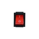 6 Chaves Interruptor 4 Polos Iluminado Vermelho Sem Capa