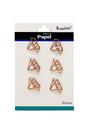 6 Clips para Papel de Metal Rose Golde com Formatos Variados e Divertidos