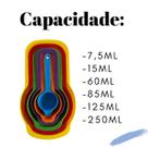 6 Colheres Medidoras com Marcador de Medida Art House