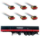 6 Conector Chicote Lanterna LED Lateral Guerra 5 vias