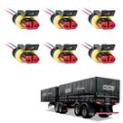 6 Conector Chicote Lanterna LED Lateral Noma 2 vias