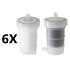 6 Conjunto Refil Filtro Camara Pp + Carvão Purificador Ph