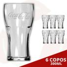 6 Copo Coca-Cola Contour 300ML Suco Água Refresco Nadir