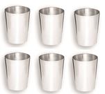 6 Copo em Alumínio Polido Cônico 500ml