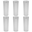 6 Copos 350ml Long Drink Diamante Crystal Acrílico Niquelart