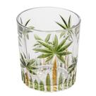 6 Copos Baixos Palm Tree Handpaint 340ml Cristal Ecológico