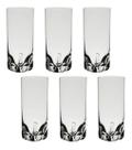 6 Copos Longos De Cristal Para Água 300ml Trio Bohemia Cor I