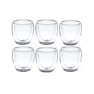 6 Copos P/ Café Dupla Parede Vidro Borossilicato 70ML R.6298