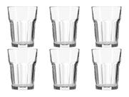 6 Copos para Água e Suco Canelado Baixo Gibraltar LotusGlass 275ml