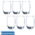 6 Copos Vidro Duravel Transparente Redondo 465ml Aruba Nadir
