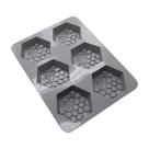 6-diamante abelha molde de silicone favo de mel favo de mel chocolate bolo lua molde diy ferramenta de cozimento