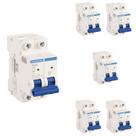 6 Disjuntores 50A Bipolar Tramontina TDJ3 Curva C 3kA 6 Disjuntores 50A Bipolar Tramontina TDJ3 Curva C 3kA