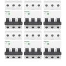 6 Disjuntores Schneider 63A 3P Curva C Automático 415V