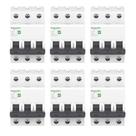 6 Disjuntores Schneider Mini Curva C 3p 16a 3ka Din