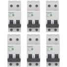 6 Disjuntores Termomagnético Mini Tipo C 20a 3ka Bip 6 Disjuntores Termomagnético Mini Tipo C 20a 3ka Bip