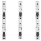 6 Disjuntores Unipolar Schneider 16A Tipo C Easy9 3kA 6 Disjuntores Unipolar Schneider 16A Tipo C Easy9 3kA