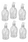 6 Dispensadores Para Álcool Gel Plástica Válvula Pump 500ml