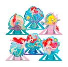 6 Display de mesa Decoração Ariel Festa Pequena sereia anive