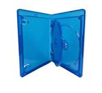 6 Estojo Capa Box Bluray Simples Azul Logo Cromado Novo