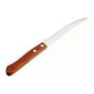 6 Faca De Mesa Em Aço Inox Com Cabo De Madeira 22cm