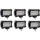 6 farol de milha led 10~30v 6000k 6480lm 72w 24 leds x 3w vpl-7343 -1005
