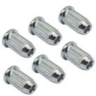 6 Ferrule Bucha passa corda Guitarra ponte CROMADO MXP 1208 6 Ferrule Bucha passa corda Guitarra ponte CROMADO MXP 1208