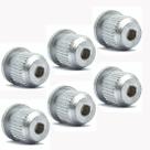 6 Ferrule Bucha passa corda Guitarra ponte Cromado NOVA MOD1 6 Ferrule Bucha passa corda Guitarra ponte Cromado NOVA MOD1