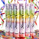 6 Flâmulas Multicoloridas Confetti Cannon YESHOW - Pacote com 6