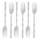 6 Garfos para Mesa Bambu Elegant de Aço Inox Lyor