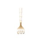 6 Garfos para Mesa Lyor Bambu Elegant de Aço Inox Champanhe