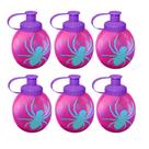 6 Garrafa Infantil Bola Lembrancinha Homem Aranha 300ml