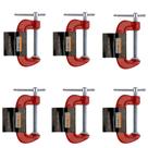 6 Grampo Sargento Tipo C Marcenaria 6'' Aço Ferro Fundido 6 Grampo Sargento Tipo C Marcenaria 6'' Aço Ferro Fundido