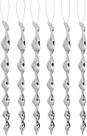 6 Hastes Refletoras Prateadas de 29-30 cm, Repelente Reflexivo para Pássaros, Pombos, Varandas, Jard