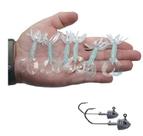 6 Iscas Artificial Pesca Soft Grub Silicone 2 Anzol Jig Head