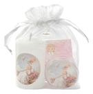 6 Kit Batismo Menina Vela Porta Terço Lembrancinha Padrinhos