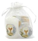 6 Kit Lembrancinha Primeira Eucaristia Vela Votiva Tercinho