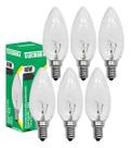 6 Lâmpada Incandescente Taschibra Vela 40w 2700k E14 127v