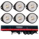 6 Lanterna Frontal Guerra LED Cristal 65mm c/ Suporte - Fio