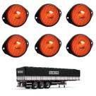 6 Lanterna Frontal Randon LED Âmbar 65mm c/ Suporte - Fio