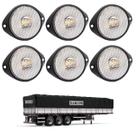 6 Lanterna Frontal Randon LED Cristal 65mm c/ Sup. - Conect.