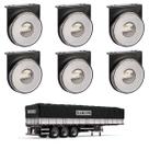 6 Lanterna Lateral Randon LED Cristal 85mm c/ Sup. - Conect.