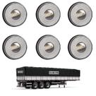 6 Lanterna Lateral Randon LED Cristal 85mm Saída Fios