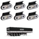 6 Lanterna Lateral Randon LED Cristal c/ Suporte - Fio