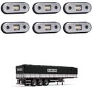 6 Lanterna Lateral Randon LED Cristal Saída Fios