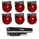 6 Lanterna Lateral Randon LED Rubi 85mm c/ Suporte - Fio