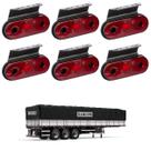 6 Lanterna Lateral Randon LED Rubi c/ Suporte - Fio
