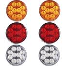 6 Lanterna Traseira 96mm Ônibus Caminhão Bugue 10 LED 24V